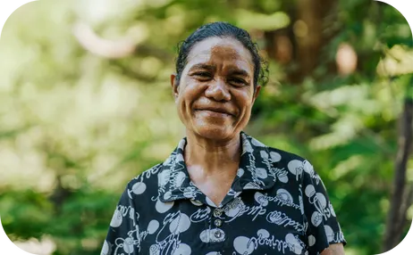 Dili, Timor-Leste: Luciana de Araujo (Chefe Aldeia/Town Chief) pictured at the Nunes family home that is being rebuilt in Metiout (Dili). Oxfam and our partner Ra'es Hadomi Timor Oan (RHTO), with the support of the Australian and New Zealand governments are rebuilding homes for people living with a disability following Cyclone Seroja. Photo: Keith Parsons/Oxfam Dili, Timor-Leste: Luciana de Araujo (Chefe Aldeia/Town Chief) pictured at the Nunes family home that is being rebuilt in Metiout (Dili). Oxfam and our partner Ra'es Hadomi Timor Oan (RHTO), with the support of the Australian and New Zealand governments are rebuilding homes for people living with a disability following Cyclone Seroja. Photo: Keith Parsons/Oxfam