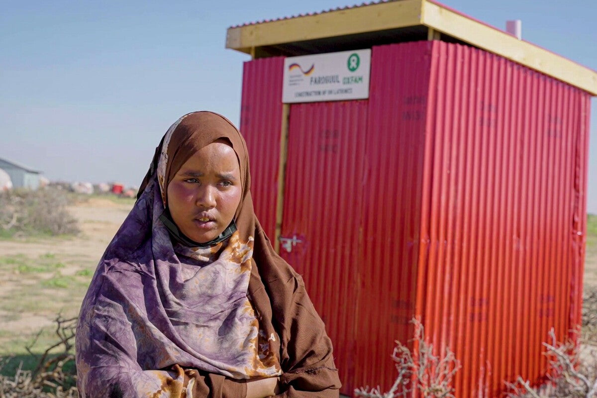 Sanaag Region, Somalia: Kowsar feels safer now that she can use toilet facilities closer to home. Photo: Ahmed Osman/Oxfam.