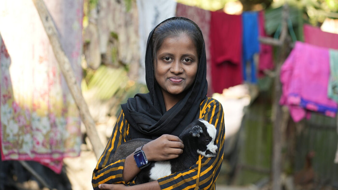 Bangladesh: Maymona is part of a host community in Cox's Bazar and lives in a family seven, and was provided training by local partner Mukti to raise chickens. She is the main income earner which allows her to support her siblings' studies. Photo: Aimee Han/Oxfam